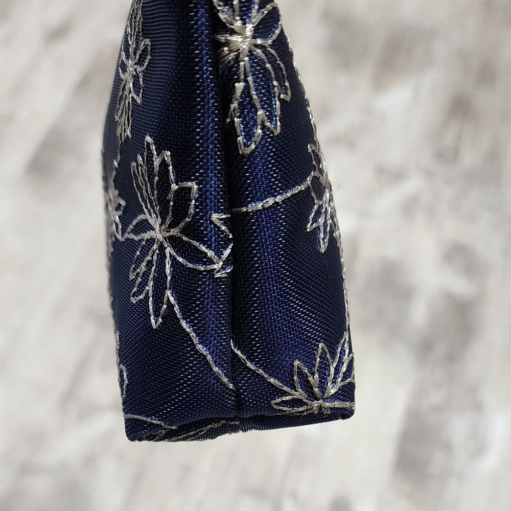 GIVENCHY Ladies Pouch Nylon Embroidered Floral Makeup Bag